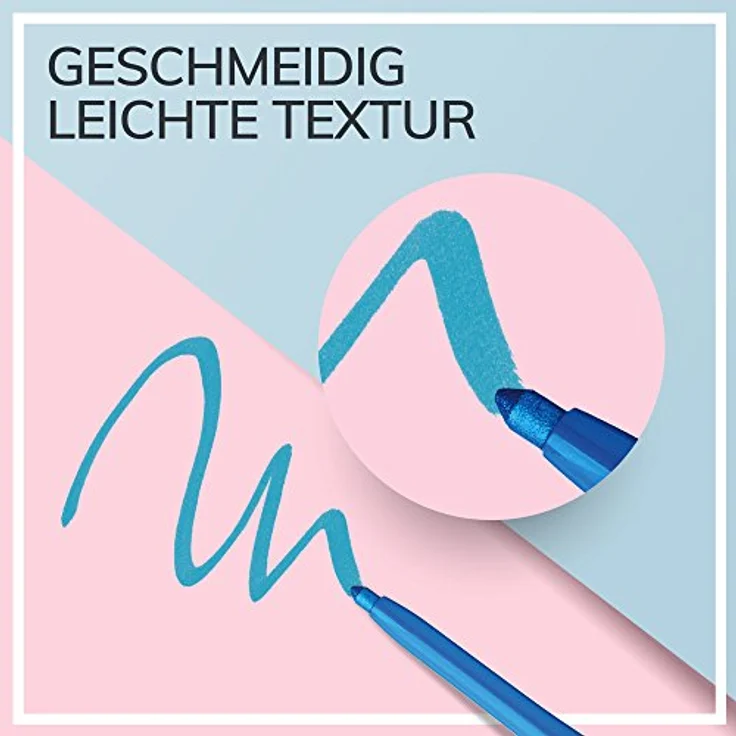Manhattan Endless Stay Waterproof Gel Eyeliner – Hellblauer Gel Eyeliner mit Glitzer und herausdrehbarer Mine ohne Anspitzen – Farbe Aqua Sparkle 004 – 1 x 2,6g – Bild 5
