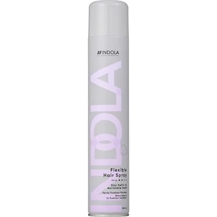 Indola Flexible Hair Spray, Haarspray für natürliche Fixation mit Hitzeschutz, 500 ml