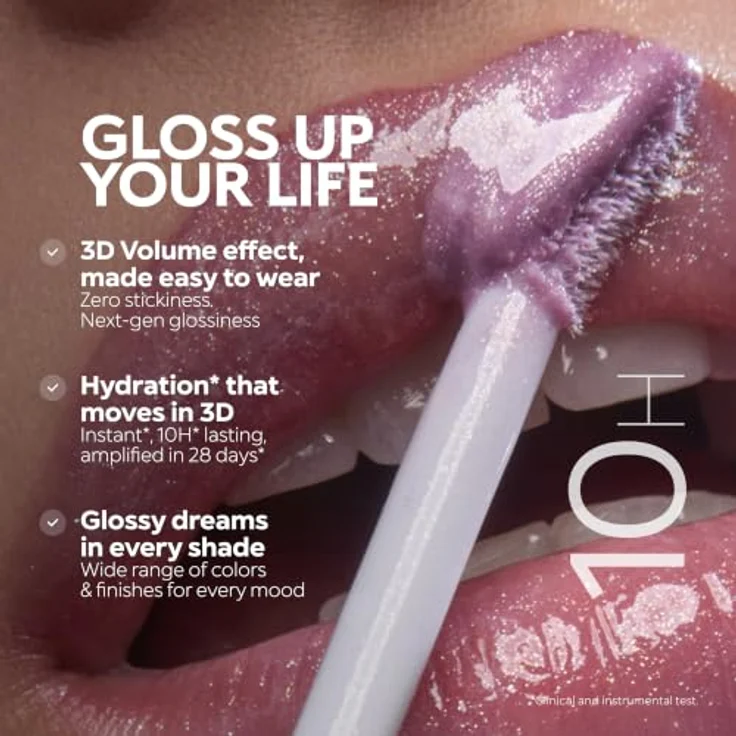 KIKO Milano 3D Hydra Lipgloss, hydrierendes Lipgloss mit hochglänzendem Finish, Farbton 32 Pearly Natural Rose, 6.5 ml – Bild 7