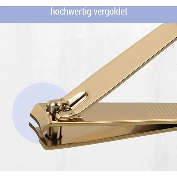 TITANIA Fußnagel Nagelknipser groß, Nagelzwicker für dicke Fußnägel mit integrierter Feile, vergoldet, für Damen & Herren – Bild 4