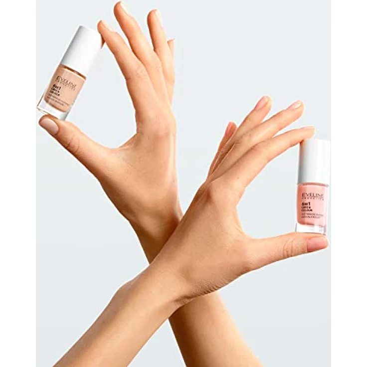 EVELINE COSMETICS Nail Therapy Professional Nagelspülung Nude, 5ML | Colour&Double Strong Komplex – Bild 4
