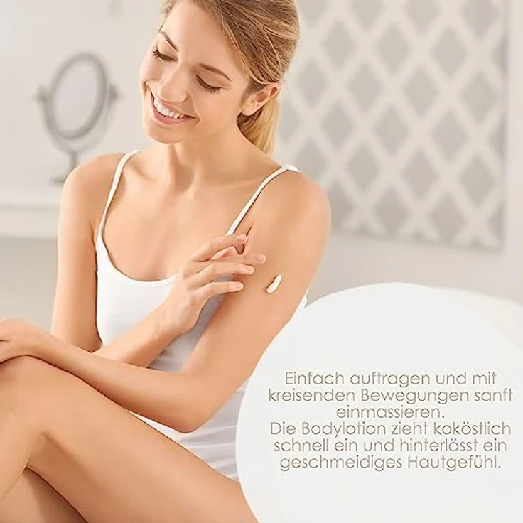 Jean&Len Shea & Supreme Hydration Feuchtigkeitsspende Body Milk, für trockene Haut, versorgt die Haut 24 Stunden mit Feuchtigkeit, cremige Textur, exotischer Duft, Körpermilch, ohne Parabene & Silikone, vegan, 250 ml – Bild 5