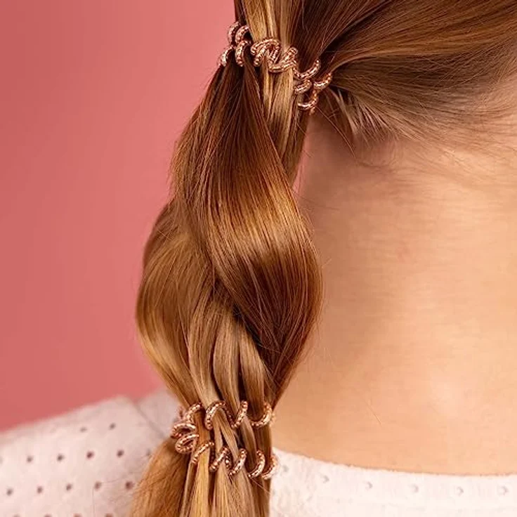 invisibobble Slim Haargummi Bronze Me Pretty I 3x Dünne Haargummis bronze für Mädchen & Damen I eleganter Look & starker Halt I designed im Herzen Münchens – Bild 4