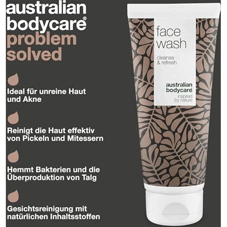 Australian Bodycare Face Wash 200ml | Anti Pickel Gesichtswaschgel für Männer & Frauen | Gesichtsreinigung mit natürlichem Teebaumöl bei unreiner Haut | Auch zur täglichen Pflege bei Akne – Bild 3