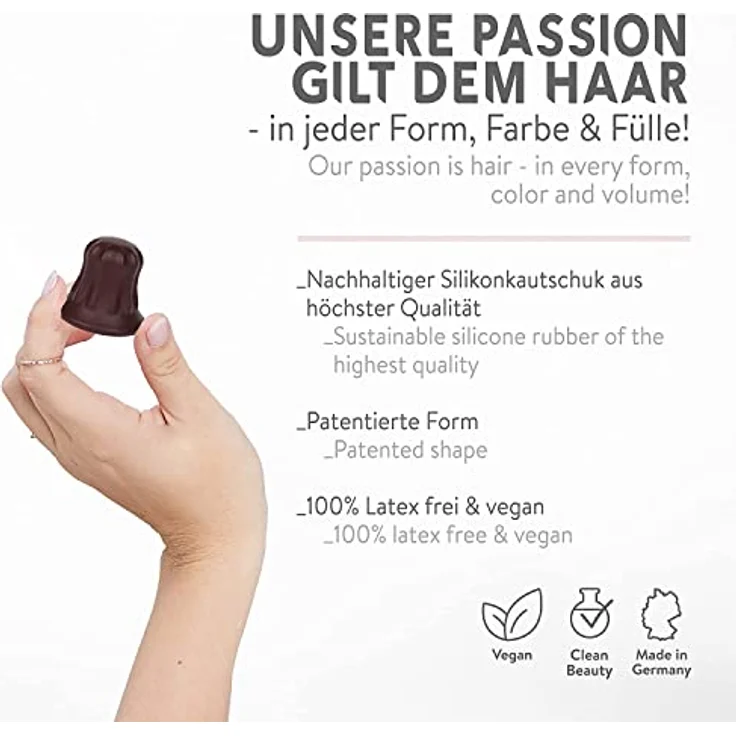 pony puffin CHOCOLATE | Für den perfekten Zopf voller Volumen & Halt - Made in Germany | Latexfrei & vegan | Hebt Deinen Zopf auf das nächste Level | Braun für alle dunklen Haare – Bild 2