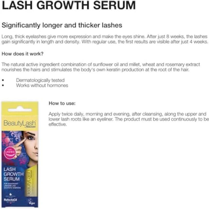 Xlash BeautyLash, Wimpernserum für längere und dichtere Wimpern, pflanzliche Formel, 4 ml – Bild 3