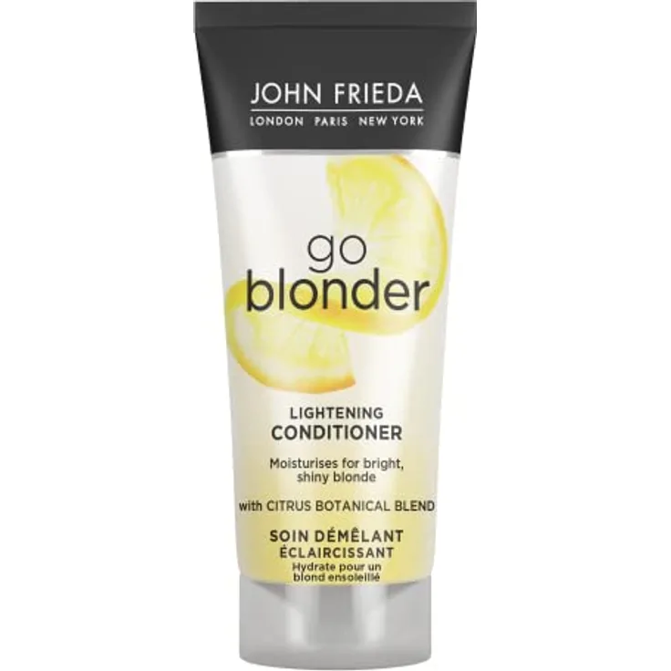John Frieda Go Blonder Conditioner, 75 ml, für blondiertes Haar mit aufhellenden Eigenschaften