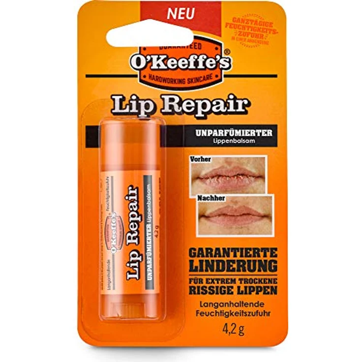 O'Keeffe's Lip Repair Unparfümierter Lippenbalsam 4.2g – Bild 2