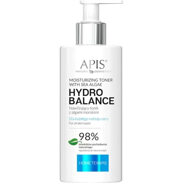 Apis Natural Cosmetics Hydro Balance HOME TERAPIS, Hydrierendes Gesichtswasser mit Meeresalgen und Aloe Vera, Intensive und dauerhafte Hydration, 300 ml – Bild 1