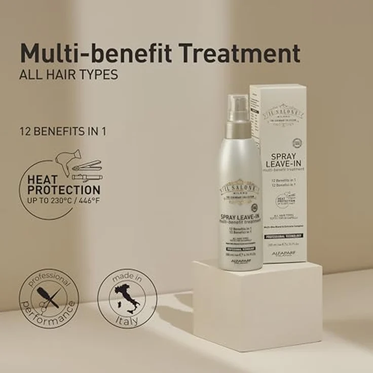 Alfaparf Milano Il Salone Milano Multi-benefit, Leave-in Haarspray für alle Haartypen, 200 ml - vegan, feuchtigkeitsspendend, erleichtert das Kämmen – Bild 7