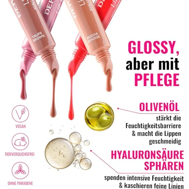 Dermacol Lip Treat Hydratisierendes Lipgloss, Farbton 10 Dark Honey, spendet Feuchtigkeit und glättet feine Linien, 10 ml – Bild 5