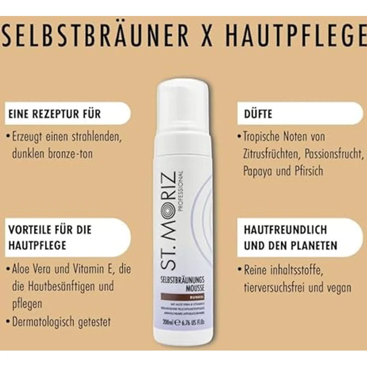 St. Moriz Selbstbräunnungs-Mousse Dark St. Moriz 200 ml – Bild 3