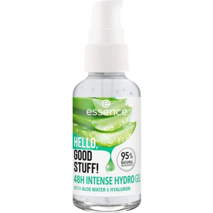 essence cosmetics HELLO, GOOD STUFF! 48h INTENSE HYDRO GEL, Transparent, feuchtigkeitsspendend, glättend, pflegend, vegan, ölfrei, ohne Alkohol, ohne Parabene, 1er Pack (30ml) – Bild 1