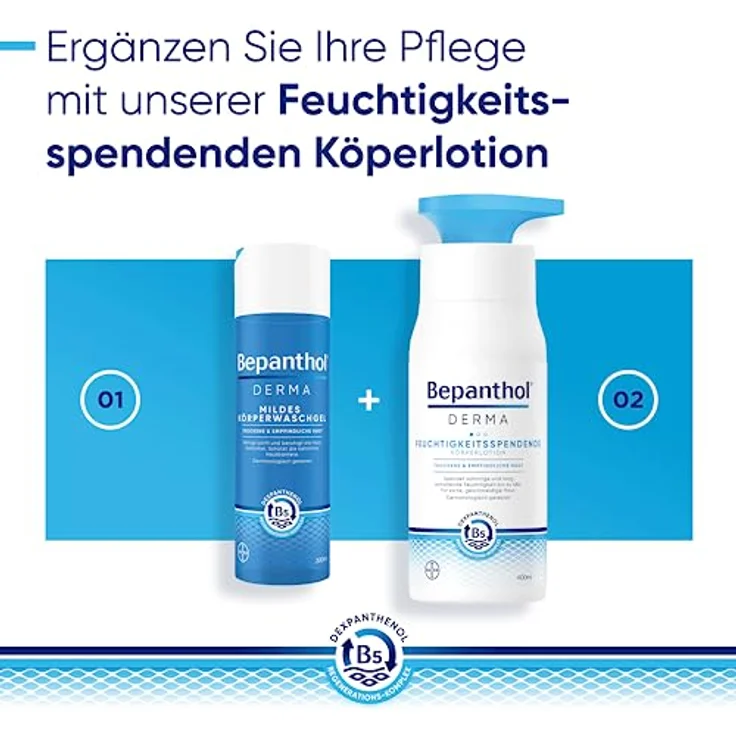 Bepanthol Derma mildes Körperwaschgel, 200 ml, seifenfreies Gel für empfindliche und trockene Haut – Bild 11
