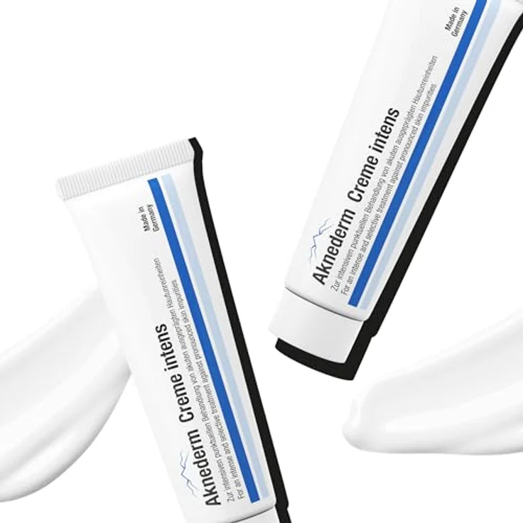AKNEDERM aknederm Creme intens 2x30g - Anti Pickel Creme mit Zink - punktuelle Nacht-Intensiv-Pflege bei akuten stark ausgeprägten Hautunreinheiten - mattierende Zink Creme gegen Pickel - ohne Parfüm - vegan – Bild 1
