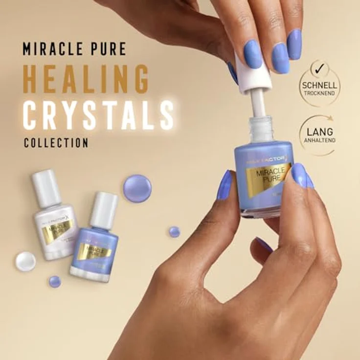 Max Factor Miracle Pure, langanhaltender Nagellack 850 Bright Angelite, 12 ml mit veganer Formel und glänzendem Finish – Bild 3
