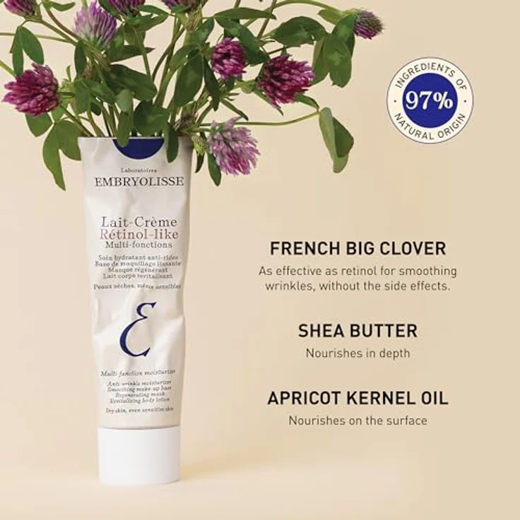 Embryolisse Lait-Crème Retinol-like, Gesichtsreinigung, 5-in-1 Reinigungslotion mit Anti-Aging Wirkung, 75 ml – Bild 6
