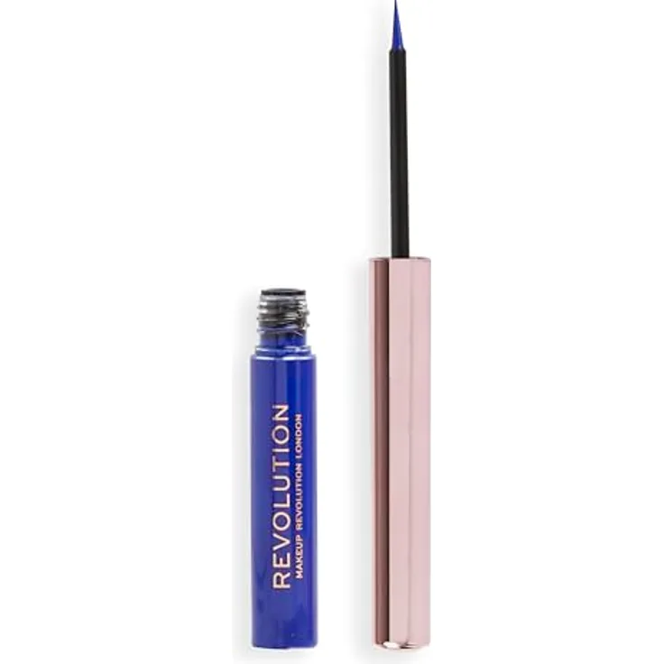 Makeup Revolution, Super Flick Liquid Eyeliner, Highly Pigmented, Blue, 2.4 ml