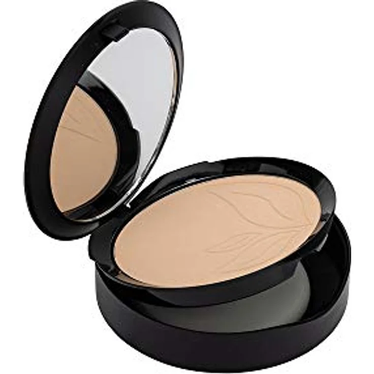 puroBIO Cosmetics Compact Foundation, pudriges Kompakt-Make-up LSF 10, Farbton 02, 9 g – Bild 1