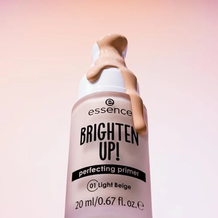 essence BRIGHTEN UP! Perfecting Primer, flüssiger Make-up Primer, Farbton 01 Light Beige, 20 ml, vegan & glättend – Bild 6