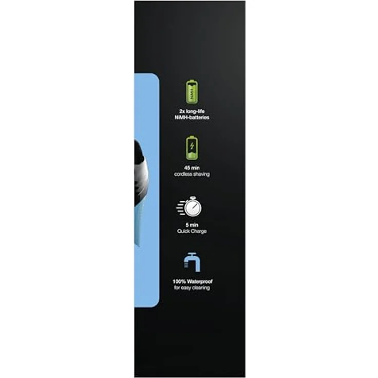 Braun Series 3 ProSkin 3010s Elektrorasierer, Wiederaufladbarer Rasierer Herren, schwarz/blau – Bild 8