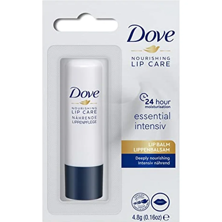 Dove Nourishing Lipcare, Lippenbalsam 4,8g mit Sheabutter und Jojobaöl, langanhaltende Feuchtigkeit für trockene Lippen – Bild 1