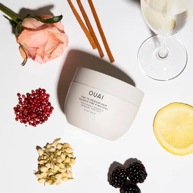 OUAI Behandlungsmaske Reparieren und Wiederherstellen des Haares mit der tief feuchtigkeitsspendenden Haarmaske Hinterlässt ein weiches, glattes und starkes Haar, frei von Parabenen und Phthalaten (237 ml) (fein/mittel) – Bild 5