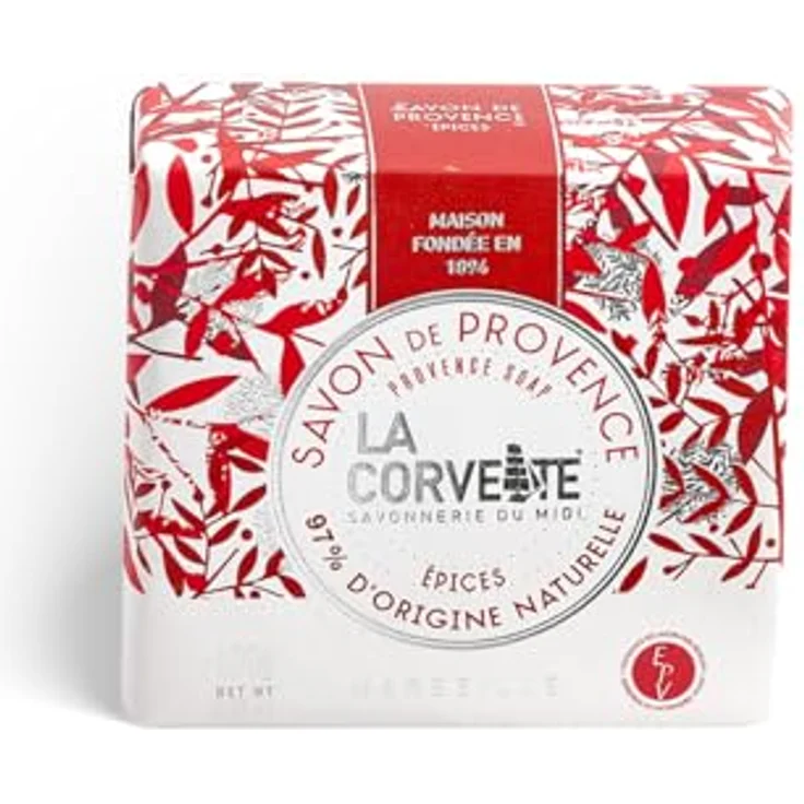 La Corvette Weihnachtseife "Gewürze", 97% natürliche Inhaltsstoffe, 100g, pflanzliche Öle, FSC-zertifiziertes Papier – Bild 2