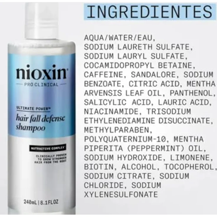 Nioxin Anti-Hair Loss Shampoo, Shampoo gegen Haarausfall, 240 ml für Damen, reinigt und beruhigt die Kopfhaut – Bild 6