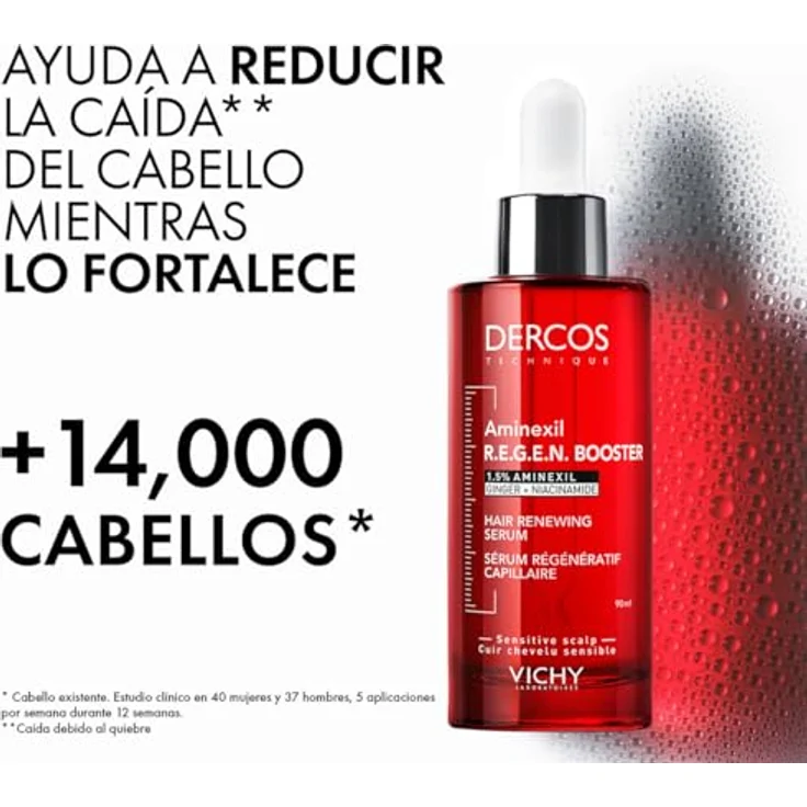 Vichy Dercos Serum R.E.G.E.N, Haarregenerativer Booster mit 1,5 % Aminexil und Ingwerextrakt, 90ml – Bild 3