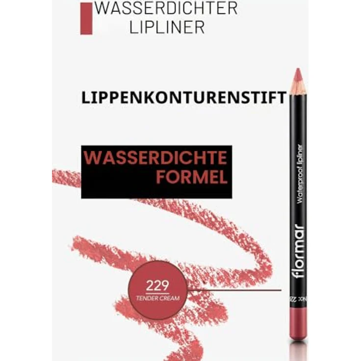 Flormar Waterproof Lipliner 246 Rosebush, Lippenkonturenstift mit langanhaltender Formel, 1,14 g – Bild 7