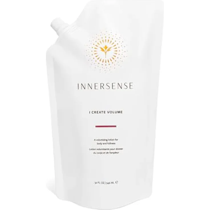 INNERSENSE Organic Beauty I Create Volume Hair Volumizing Lotion, Non-Toxic, Cruelty-Free, Clean Haircare, Refill Pouch, 32 fl oz (946 ml)