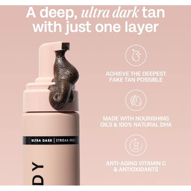 BALI BODY Selbstbräunungs-Mousse Ultra Dark, streifenfreier, veganer Selbstbräuner mit grünem Unterton für alle Hauttypen, 200 ml – Bild 5