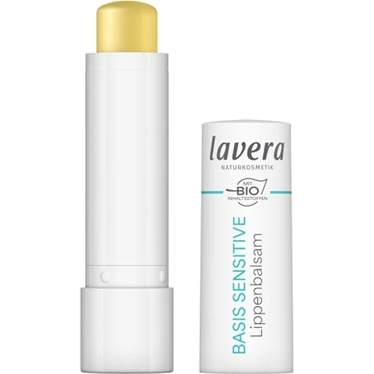 Lavera Basis Sensitive Lippenbalsam, Feuchtigkeitsspendend & Beruhigend für sensible Lippen, 24h Pflege, Naturkosmetik, 1 Stück – Bild 2