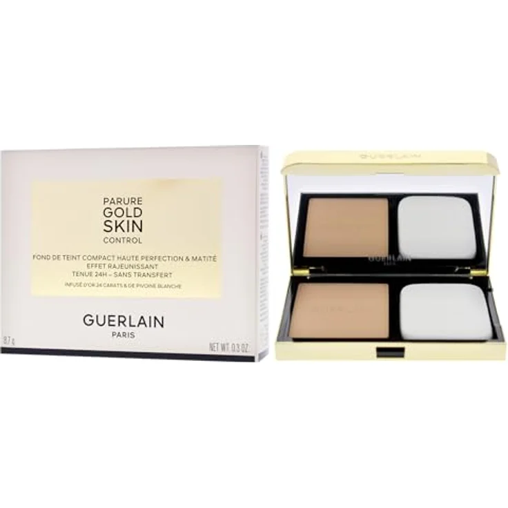 GUERLAIN Parure Gold Skin Control, mattierendes Kompakt-Make-up, Farbton 3N Neutral, 8,7 g – Bild 4