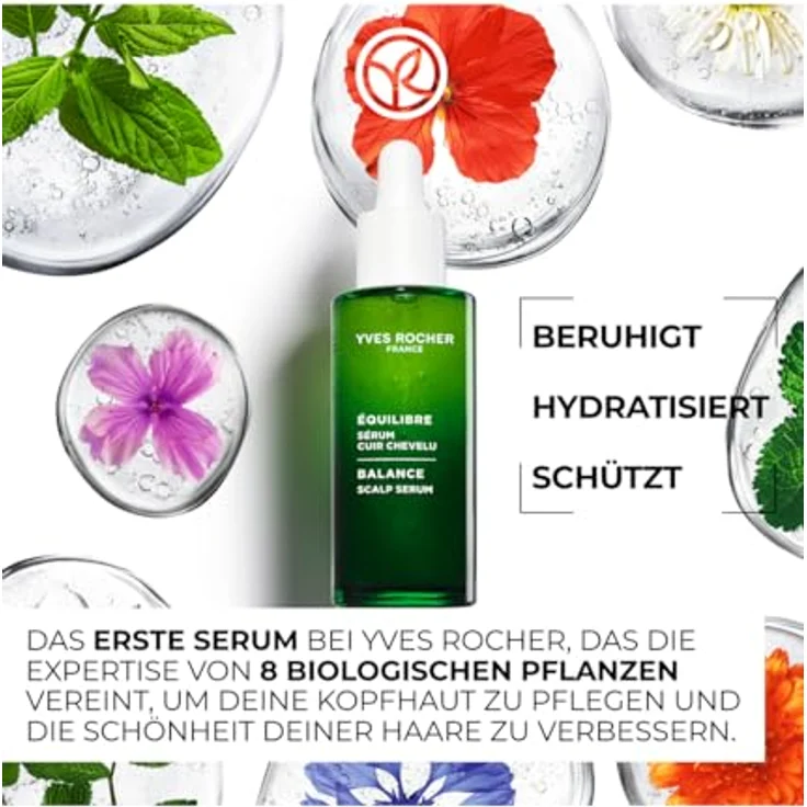 Yves Rocher Balance Scalp Serum, Serum für die Kopfhaut mit 8 organischen Pflanzen und patentiertem Saccharid-Komplex, 50 ml – Bild 2