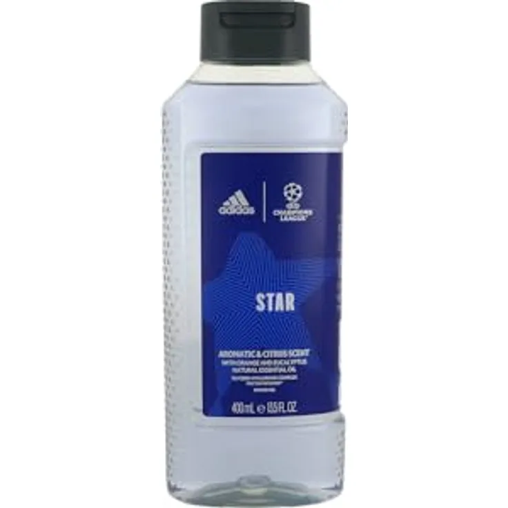 Adidas UEFA Star Edition, Duschgel für Herren, vegane Formel, 400 ml in zitrischem Duft