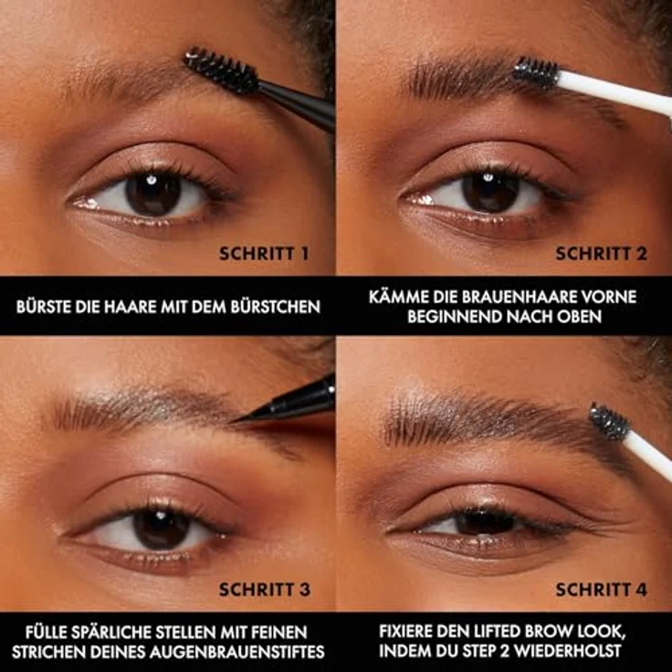 NYX PROFESSIONAL MAKEUP Brow Glue, Instant Brow Styler, Laminierter Augenbrauen-Look, Black – Bild 5