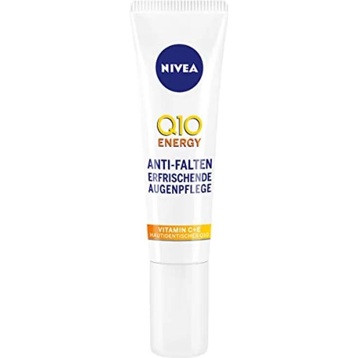NIVEA Q10 Anti-Falten Augenpflege, Augencreme mit Q10, Vitamin C und E mildert Krähenfüße, Feuchtigkeitscreme für die Augenpartie, Q10 ENERGY Anti-Falten Erfrischende Augenpflege (15 ml) – Bild 2