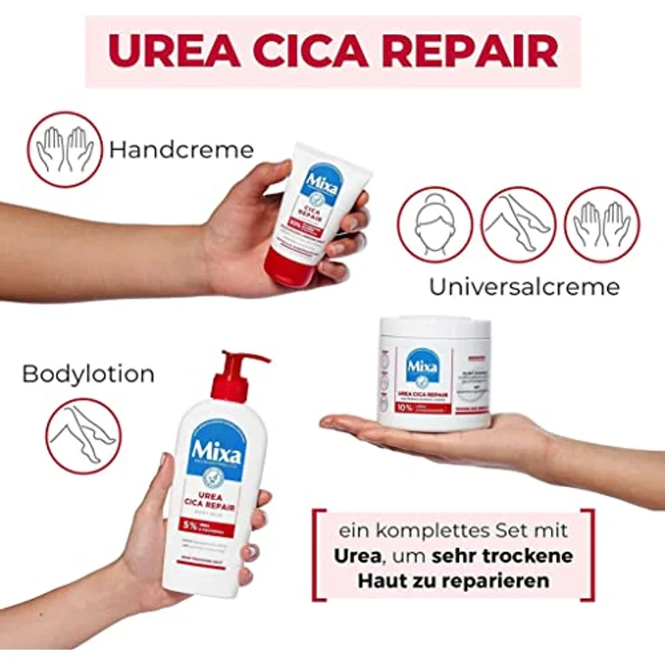 Mixa Cica Repair Hand Balsam, feuchtigkeitsspendende und intensiv reparierende Handcreme, 50 ml – Bild 3