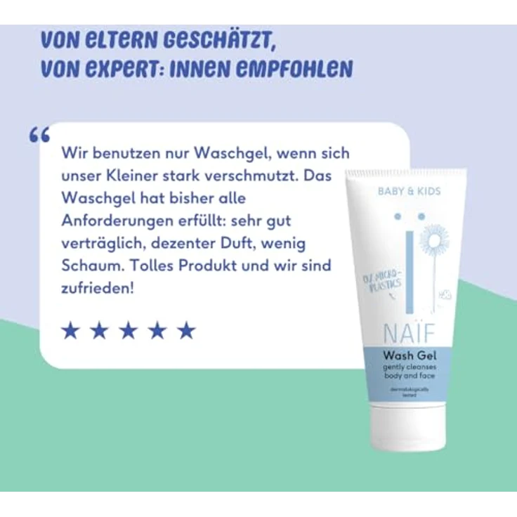 Naif Baby & Kids Wash Gel, Reinigungsgel für Körper und Gesicht, hypoallergen, 200 ml – Bild 8