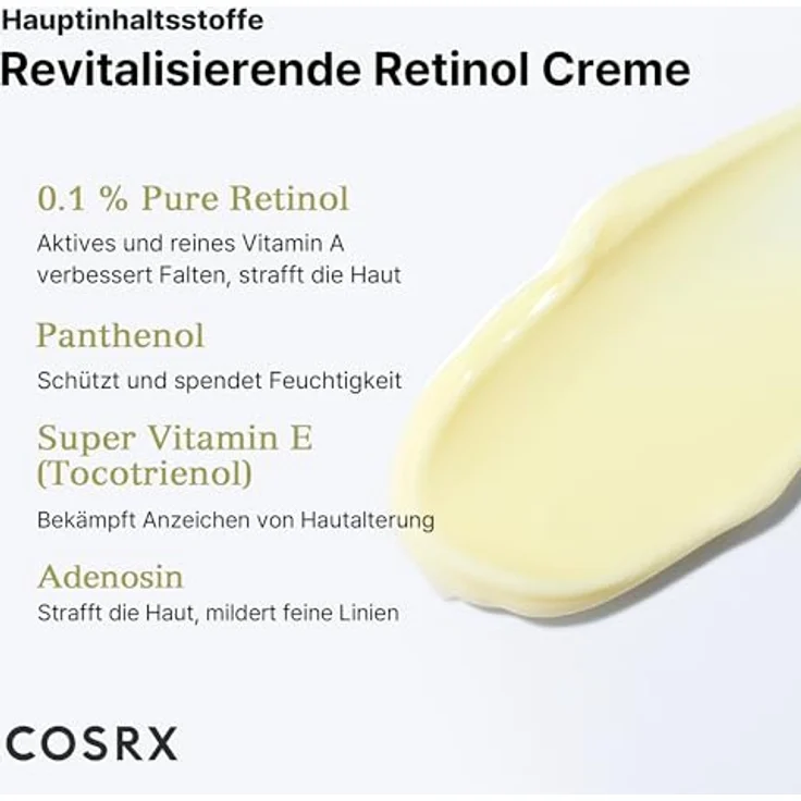 Cosrx Retinol 0.1 Gesichtscreme, feuchtigkeitsspendend und glättend, 20 ml – Bild 5