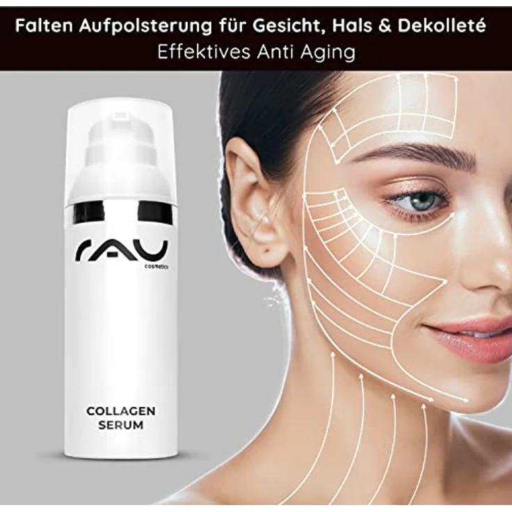 RAU Cosmetics Collagen Serum 50 ml - Anti-Aging Serum mit Hyaluronsäure und Trylagen™ gegen Falten - Beauty Kollagen Gesichtsserum für Reife und Regenerationsbedürftige Haut - Falten Frei Konzentrat – Bild 5