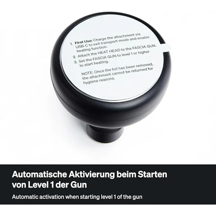 BLACKROLL® HEAT HEAD, Wärme-Aufsatz für die FASCIA GUN, gezielte Muskelentspannung durch Wärme & Vibration, 90 Minuten Laufzeit, kompakt & kabellos, schwarz – Bild 4