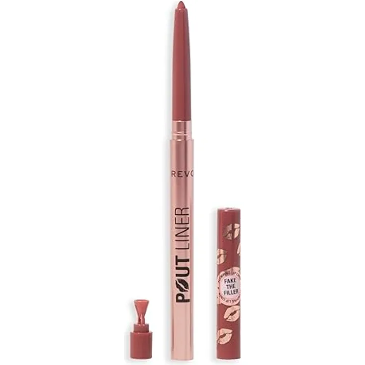 Revolution Pout Bomb Plumping Lip Liner Jelly Berry Mauve, aufpolsternder Lipliner mit Vitamin E, 0,2 g