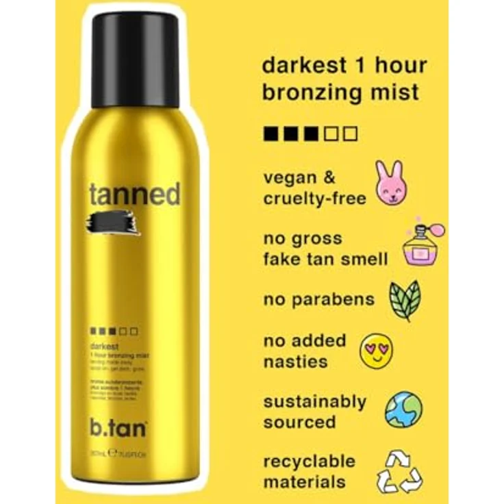 B.Tan Spray Self Tan Tanned Af 207 ml – Bild 4