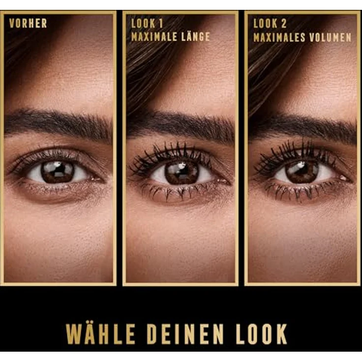 Max Factor Masterpiece Lash Wow Mascara, 2 in 1 Bürste für längere, geschwungenere und vollere Wimpern, Farbton Black Brown, 7 ml – Bild 9