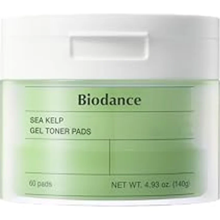 BIODANCE Meeresalgen Gel-Toner-Pads, beruhigend für empfindliche Haut, Öl- und Talgkontrolle, 60 Pads, 140 g – Bild 1