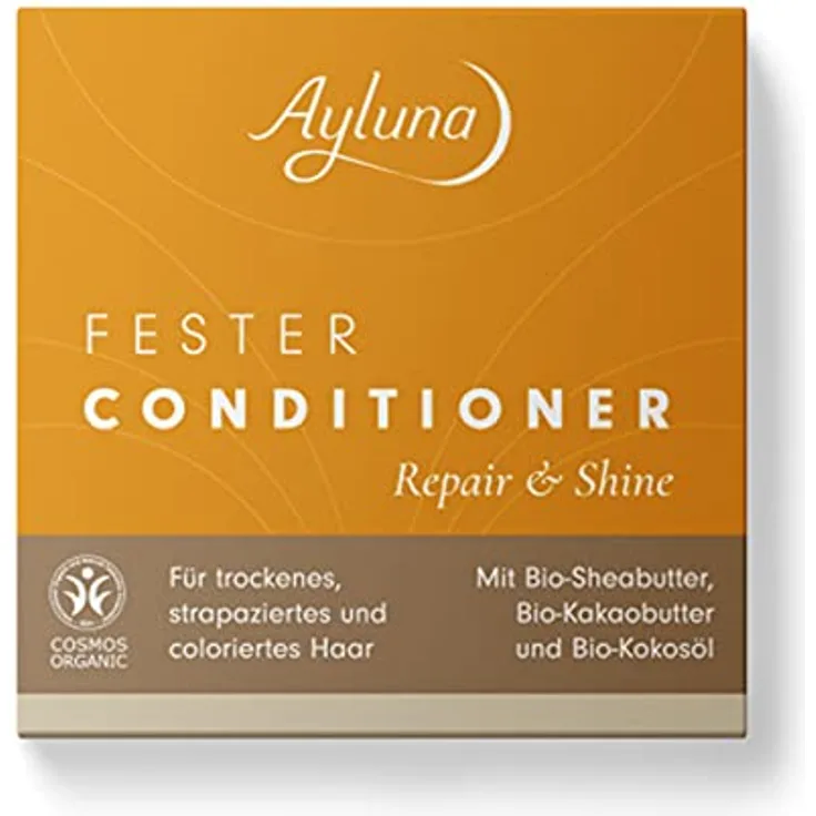 Ayluna Fester Conditioner für trockenes, glanzloses Haar, 55 g – Verleiht Volumen & Sprungkraft, silikonfrei und sulfatfrei, 100% natürliche Inhaltsstoffe