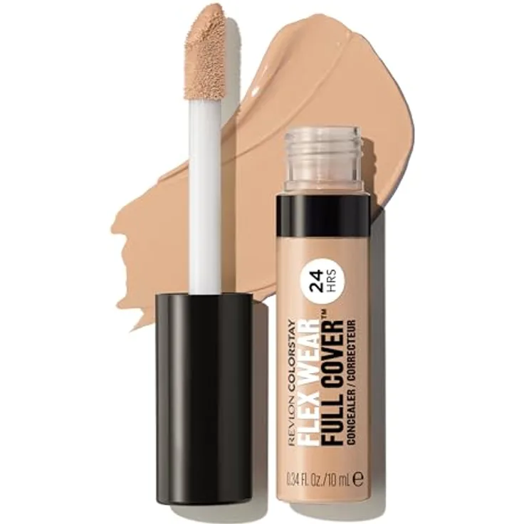 Revlon ColorStay Flex Wear Full Cover Concealer Light Medium 100% langanhaltende Abdeckung mit Hyaluronsäure und Vitamin E, 10 ml